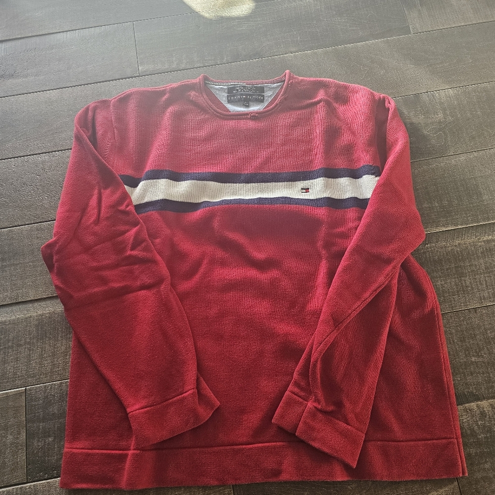 Tommy Hilfiger Red Crewneck Sweater